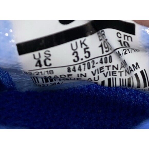 Nike Infant Running Shoes Size 4C Blue White 2018 Baby Toddler 844702-400 - Picture 7 of 11